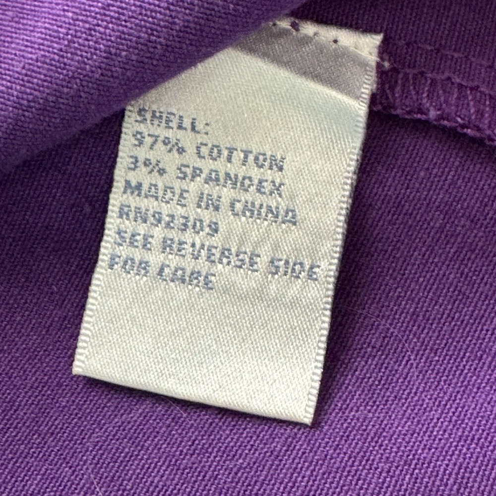 Aesthetic Utility Purple Military Tunic Jacket Goth Punk Cotton Canvas Shirt S - Picture 7 of 8